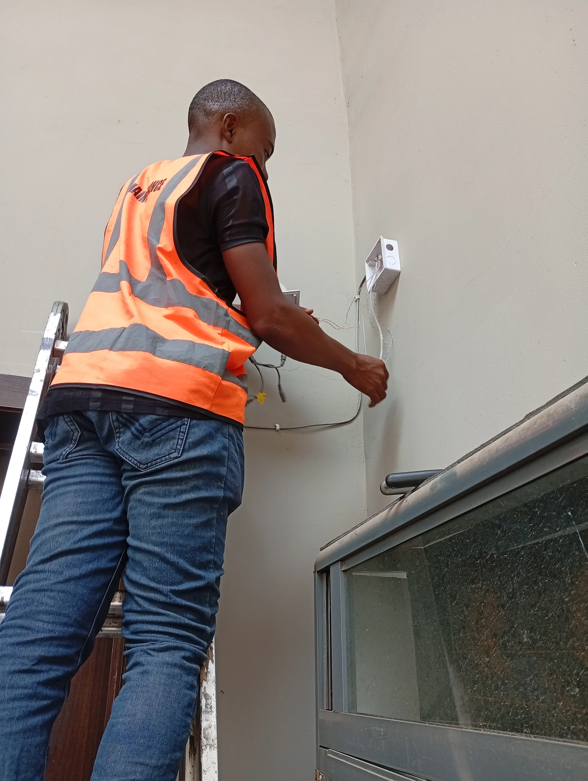 Professional electrical wiring installation for a commercial property